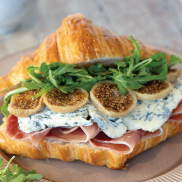 Post image for Fig, Blue Cheese & Prosciutto Croissant Sandwich recipe.